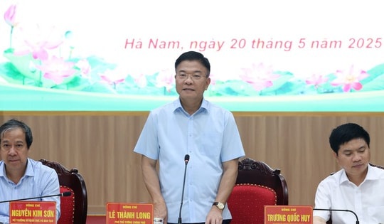 Phó Thủ tướng Lê Thành Long làm việc với tỉnh Hà Nam về triển khai dự án xây dựng Khu Đại học Nam Cao