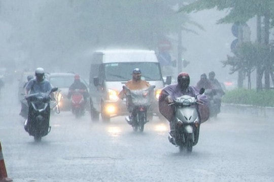 Từ mai, miền Bắc mưa to đến rất to