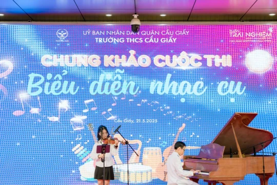 Học sinh thích thú thi tuần trải nghiệm