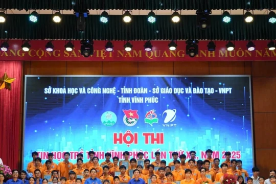 Trao 55 giải tại Hội thi tin học trẻ tỉnh Vĩnh Phúc
