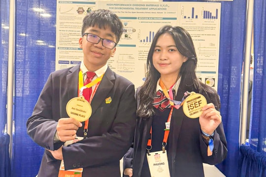 Học sinh làm sạch nước thải từ pin cũ, giành giải nhì quốc tế