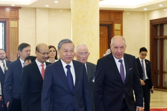 Tổng Bí thư Tô Lâm tiếp Tổng thống Hungary Sulyok Tamas