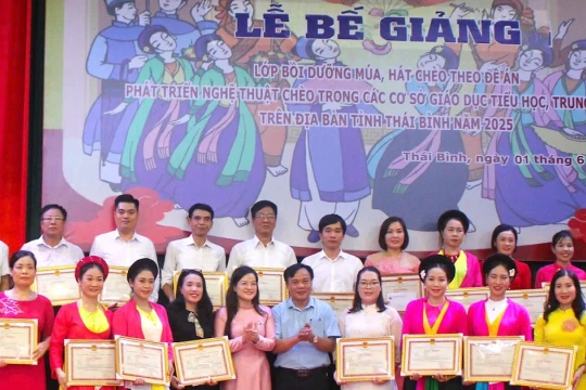 Gần 700 giáo viên Thái Bình hoàn thành lớp bồi dưỡng nghệ thuật chèo