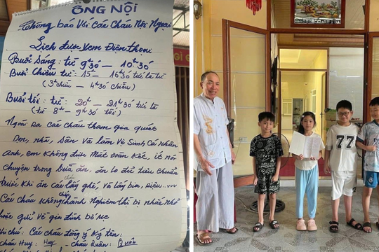 Bảng nội quy của ông nội Thái Bình dành cho "khối nghỉ hè" gây sốt mạng