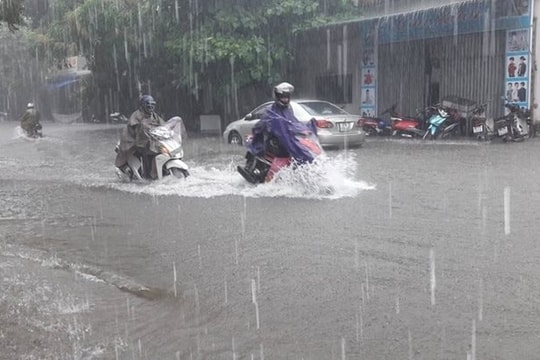 Đêm nay và ngày mai, miền Bắc có mưa to