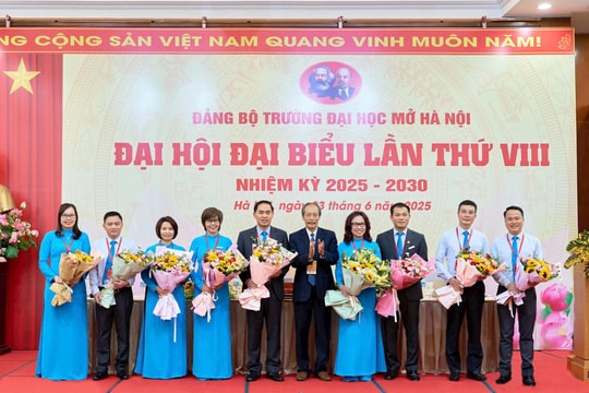 Đại hội đại biểu Đảng bộ Trường ĐH Mở Hà Nội thành công tốt đẹp