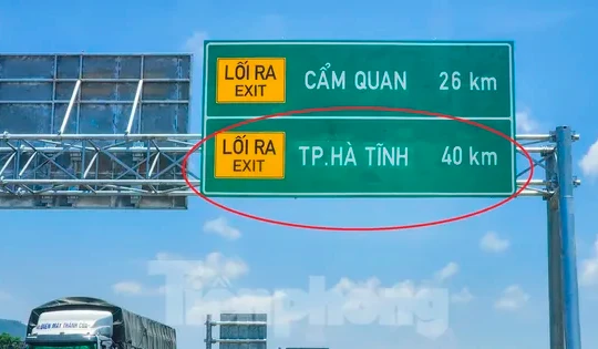 Biển báo địa danh ‘lạ’ trên cao tốc Hà Tĩnh được trả lại tên