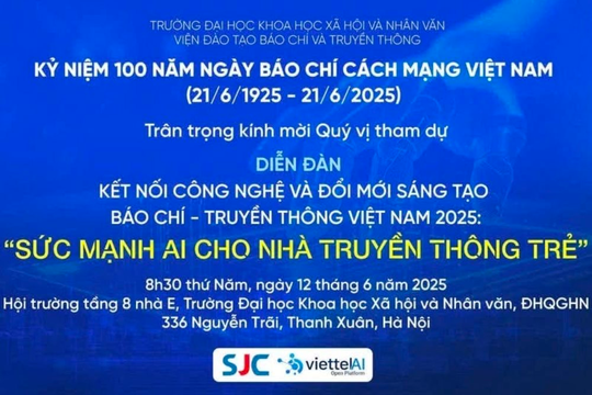 Diễn đàn Kết nối và Đổi mới sáng tạo Báo chí - Truyền thông 2025: Sức mạnh AI cho nhà truyền thông trẻ