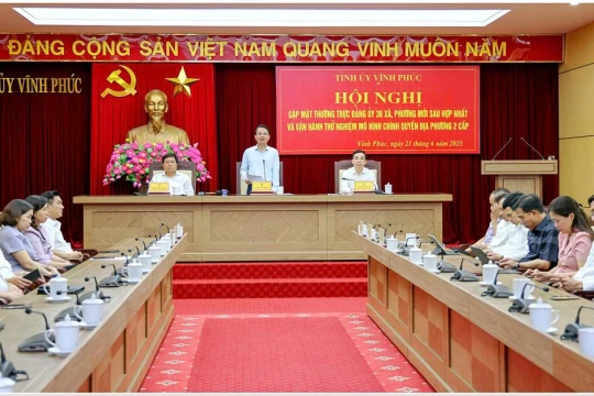 Vĩnh Phúc vận hành thử nghiệm mô hình chính quyền địa phương 2 cấp