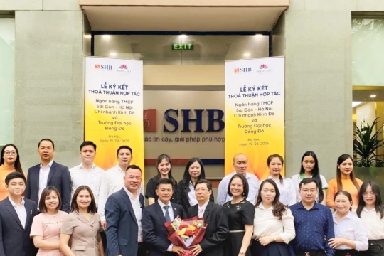 SHB Chi nhánh Kinh Đô ký kết hợp tác với Trường Đại học Đông Đô