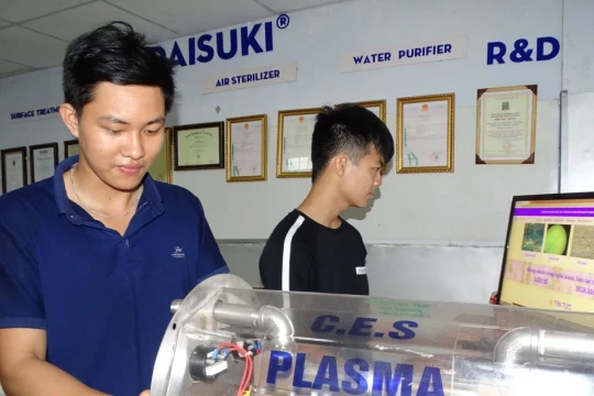 Máy tiệt trùng rau củ bằng công nghệ plasma