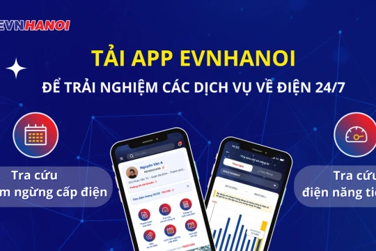 App EVNHANOI giúp người dùng kiểm soát điện năng