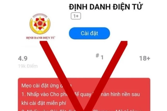 Cảnh báo ứng dụng VNeID giả mạo chứa mã độc để lừa đảo