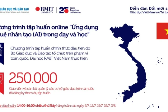 Hơn 250.000 nhà giáo và cán bộ quản lý giáo dục tập huấn về trí tuệ nhân tạo