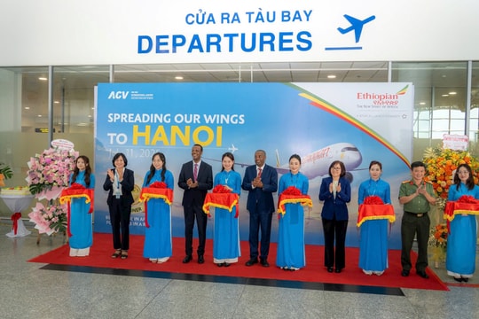Cảng HKQT Nội Bài chào đón đường bay kết nối Hà Nội với Châu Phi của Hãng hàng không Ethiopian Airlines