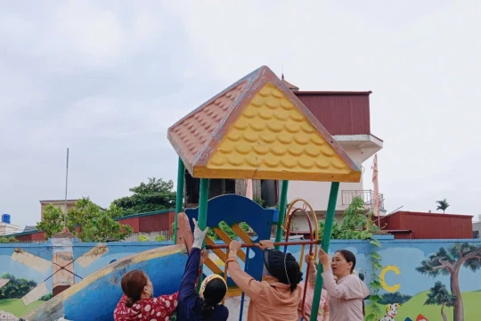 Trường học ở Hưng Yên khẩn trương ứng phó bão Wipha