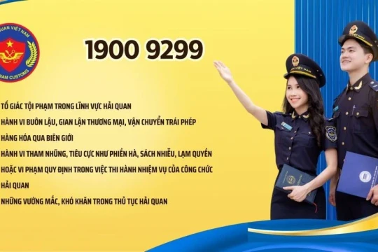 Số điện thoại đường dây nóng Cục Hải quan nhận tin báo về tội phạm