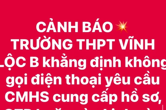 Trường học tại TPHCM cảnh báo lừa đảo liên quan đến tuyển bổ sung lớp 10