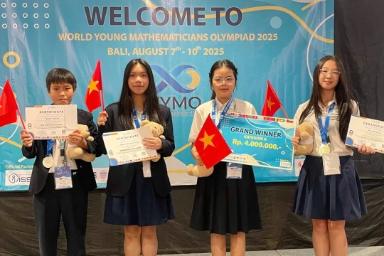Học sinh Việt Nam thắng lớn Kỳ thi Olympic nhà Toán học Trẻ Thế giới 2025