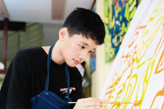 Nam sinh lớp 8 ở Lạng Sơn mở triển lãm tranh ‘Giấc mơ mang tên mình’