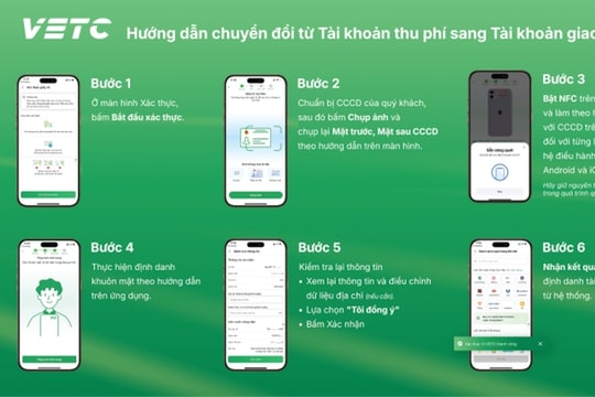 Cách chuyển VETC, ePass sang tài khoản giao thông đơn giản nhất trên điện thoại
