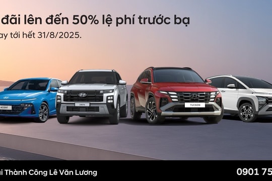 Tháng 8 rộn ràng- Nhận ngàn ưu đãi cùng Hyundai Lê Văn Lương