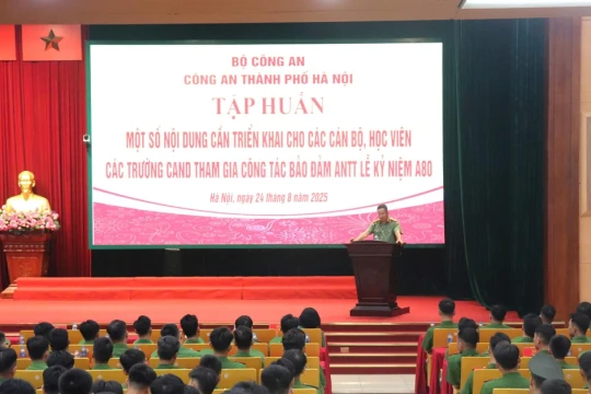 Tập huấn cho cán bộ, học viện tham gia bảo đảm ANTT Lễ kỷ niệm A80