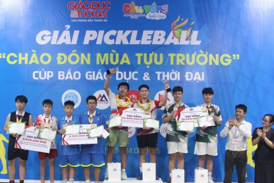 Giải Pickleball Cúp Báo GD&TĐ bế mạc với nhiều niềm vui trước thềm năm học mới