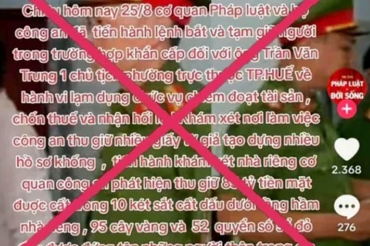 Chủ tịch phường ở TP Huế bị bắt cùng vàng và nhiều sổ đỏ là thông tin giả