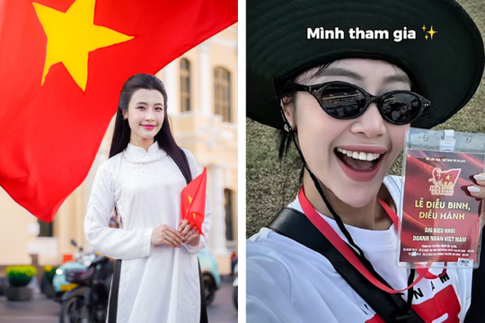 Nữ doanh nhân gen Z gây sốt mạng khi xuất hiện trong đoàn diễu hành A80