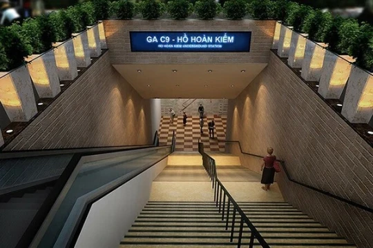 Chốt phương án ga metro 4 tầng bên dưới quảng trường phía Đông hồ Hoàn Kiếm