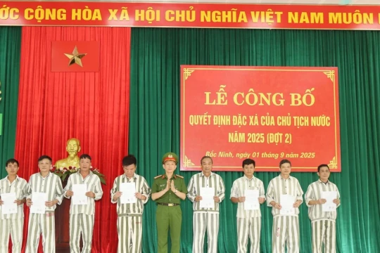 Công an tỉnh Bắc Ninh công bố Quyết định đặc xá dịp Quốc khánh 2/9