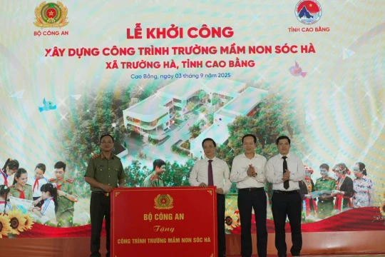 Bộ Công an xây dựng Trường mầm non Sóc Hà (tỉnh Cao Bằng)