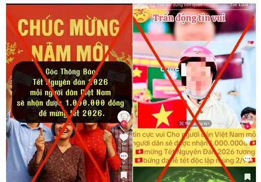 'Chính phủ tặng tiền dịp Tết nguyên đán 2026 cho người dân' là tin giả