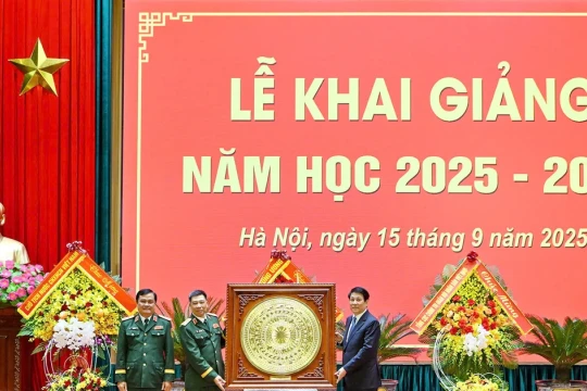 Chủ tịch nước Lương Cường dự khai giảng của Học viện Quốc phòng