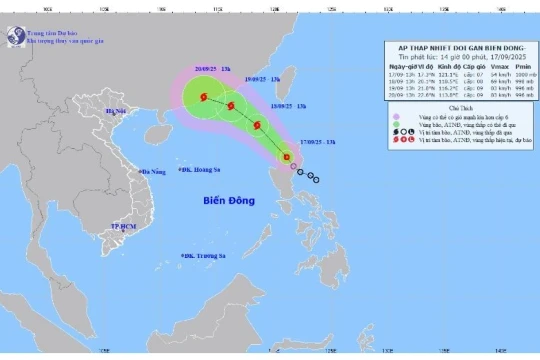 Áp thấp nhiệt đới vừa hình thành, sắp mạnh lên thành bão trong tối nay