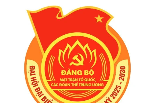 Logo chính thức của Đại hội Đảng bộ MTTQ, các đoàn thể Trung ương lần thứ I