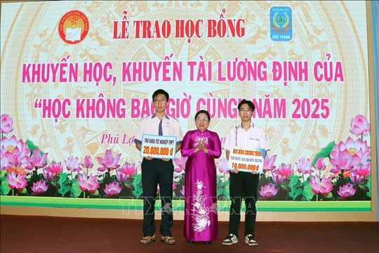 Trao hơn 1.000 suất học bổng Lương Định Của cho học sinh, sinh viên