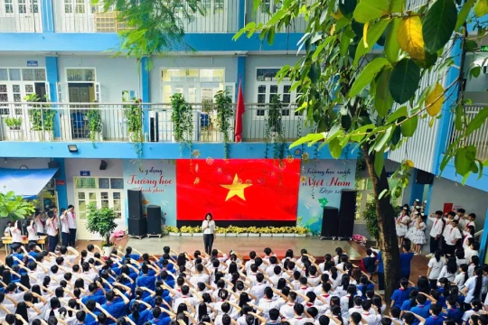 Những giờ Chào cờ lan tỏa văn hóa học đường của học sinh Thủ đô