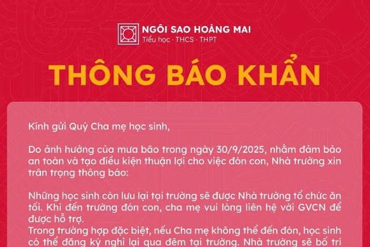 Nhiều trường học ở Hà Nội cho học sinh ăn, ngủ lại trường vì mưa lớn