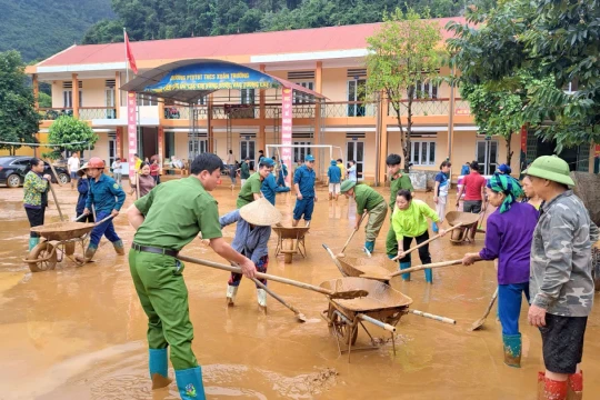 Trường học ở Cao Bằng tập trung khắc phục hậu quả mưa bão