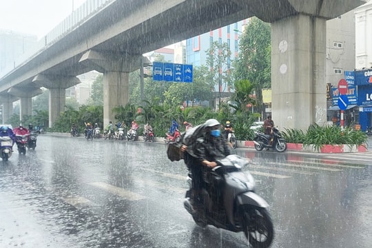Từ đêm nay, Hà Nội và hàng loạt tỉnh ở miền Bắc mưa to đến rất to