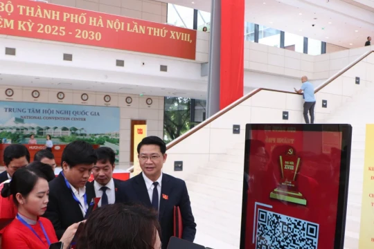 Ứng dụng công nghệ số hiện đại tại Đại hội đại biểu Đảng bộ TP Hà Nội