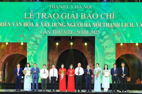 33 tác phẩm đoạt Giải báo chí văn hóa và xây dựng người Hà Nội thanh lịch