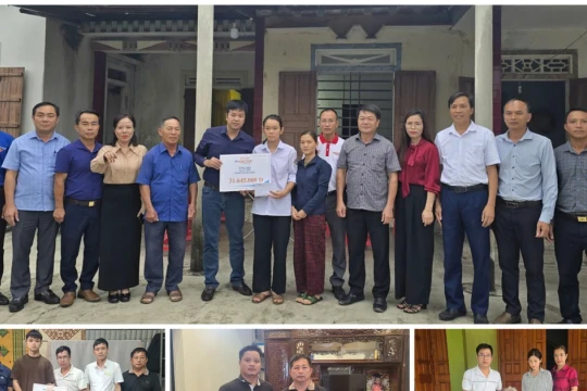 Trao gần 75 triệu đồng đến 4 hoàn cảnh khó khăn ở Hà Tĩnh