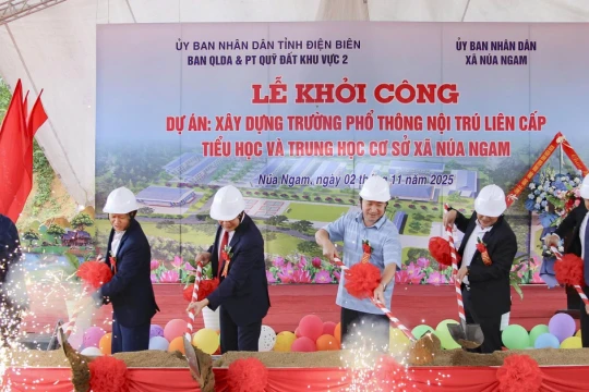 Điện Biên khởi công trường nội trú liên cấp tiểu học và THCS ở 3 xã biên giới