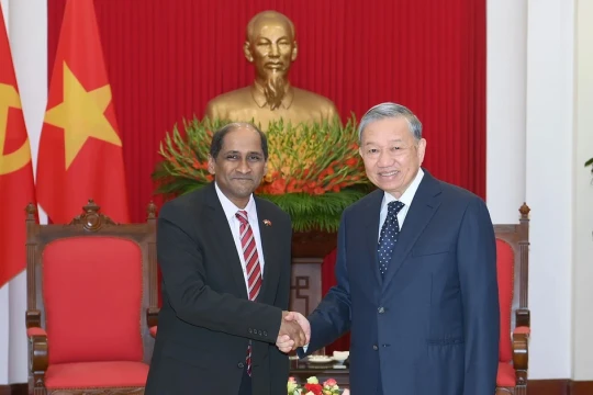 Tổng Bí thư Tô Lâm tiếp Đại sứ Singapore Jaya Ratnam