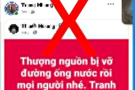 TP Huế bác thông tin vỡ đường ống thượng nguồn gây mất nước sinh hoạt