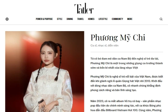 Phương Mỹ Chi lọt top 700 gương mặt kiến tạo và truyền cảm hứng tại châu Á