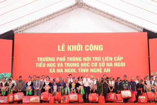 Đồng loạt khởi công các trường phổ thông nội trú liên cấp tại các xã biên giới